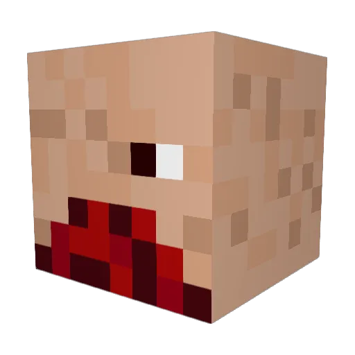 Ratiskate Minecraft avatar head, 3D render