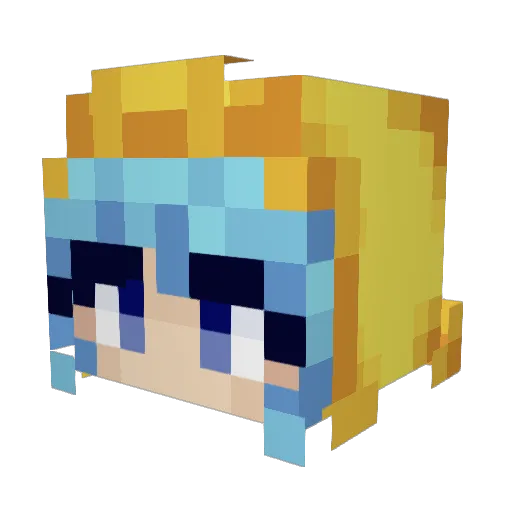 Ratitel Minecraft avatar head, 3D render