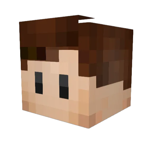 Ratizo Minecraft avatar head, 3D render