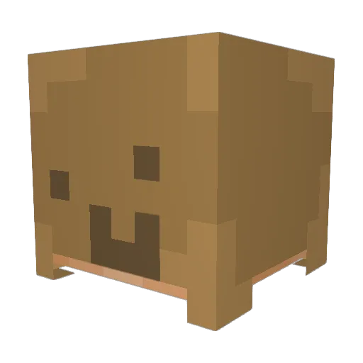 Ratizzu Minecraft avatar head, 3D render