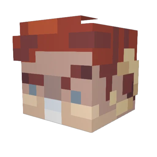 Ratkoon Minecraft avatar head, 3D render