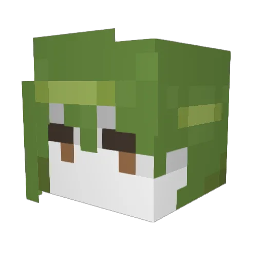 Ratlprs Minecraft avatar head, 3D render