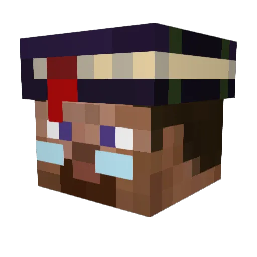 Ratman0813 Minecraft avatar head, 3D render