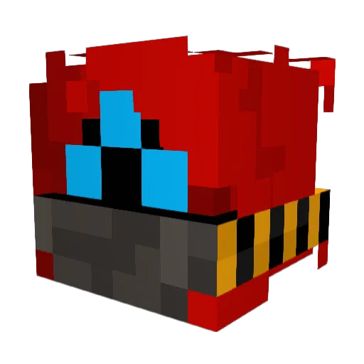 Ratman45 Minecraft avatar head, 3D render