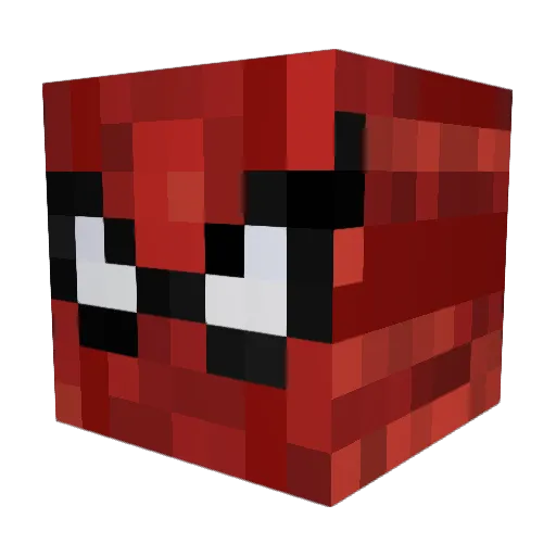 Ratmuffin Minecraft avatar head, 3D render