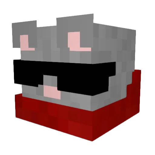 RatoDOInferno Minecraft avatar head, 3D render