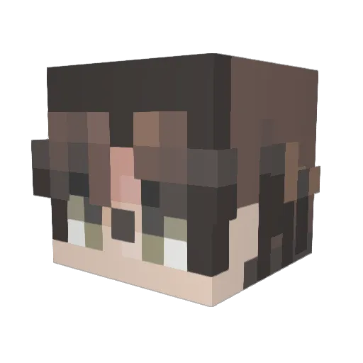 RatoMagreloPro14 Minecraft avatar head, 3D render
