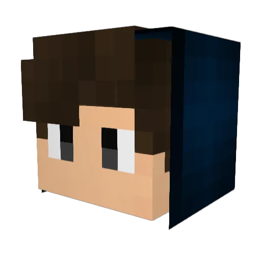 RatoPapa Minecraft avatar head, 3D render