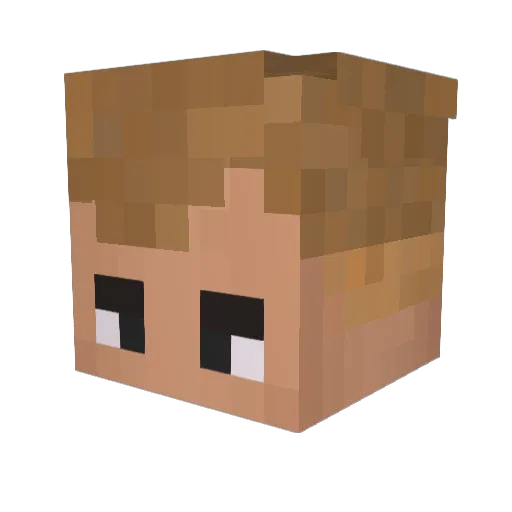 Rato_RGB Minecraft avatar head, 3D render