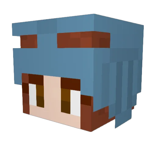 Rato_pai Minecraft avatar head, 3D render