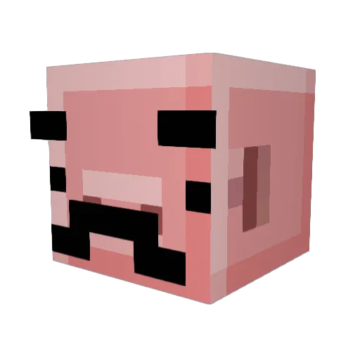 Ratobrancu Minecraft avatar head, 3D render
