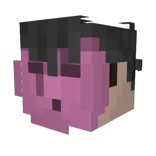 Ratoidian Minecraft avatar head, 3D render