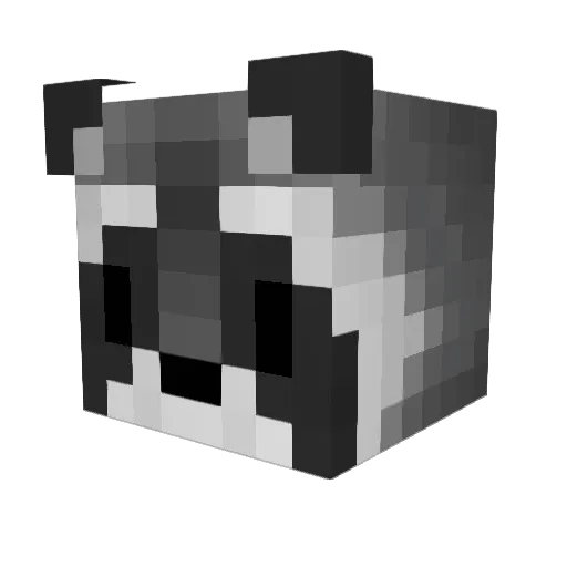 Ratonasu Minecraft avatar head, 3D render