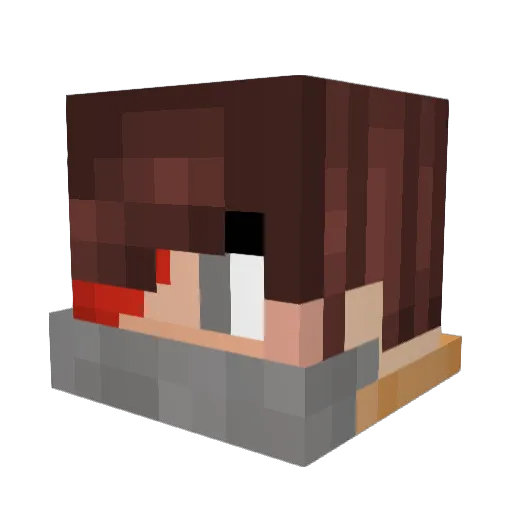 Ratroderept Minecraft avatar head, 3D render