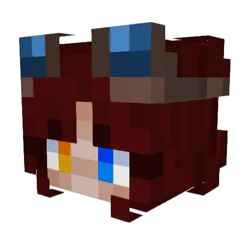 Ratsna Minecraft avatar head, 3D render