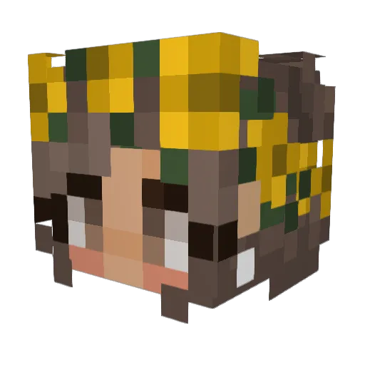 RattGirl Minecraft avatar head, 3D render