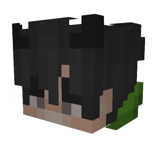 RatteMousse Minecraft avatar head, 3D render