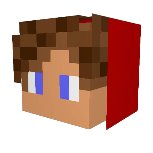 RattenPlan Minecraft avatar head, 3D render