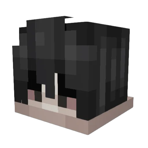 Rattenbae Minecraft avatar head, 3D render