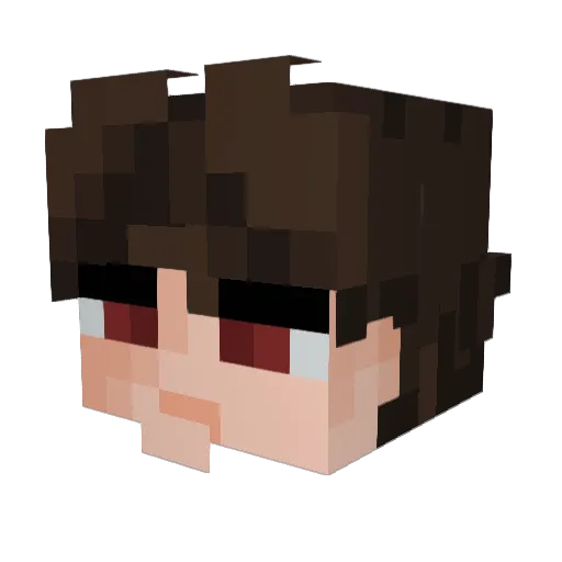 Rattennase Minecraft avatar head, 3D render