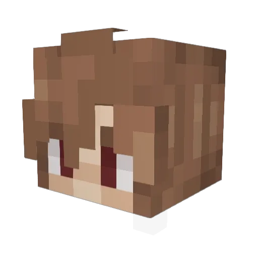 Rattenval Minecraft avatar head, 3D render