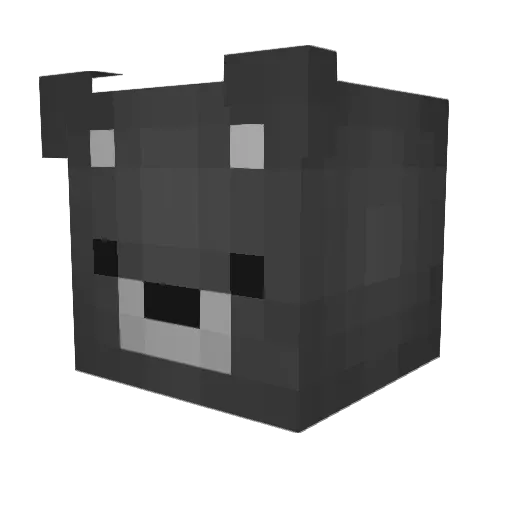 Rattenwindel Minecraft avatar head, 3D render