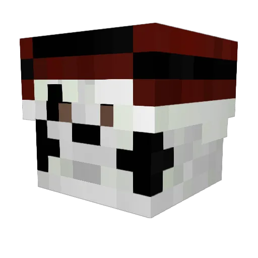 RattleBoy Minecraft avatar head, 3D render