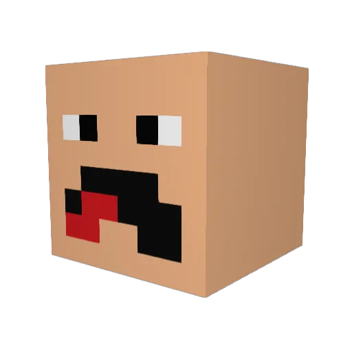 RattoVeloce Minecraft avatar head, 3D render