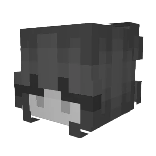 Rattraaf Minecraft avatar head, 3D render