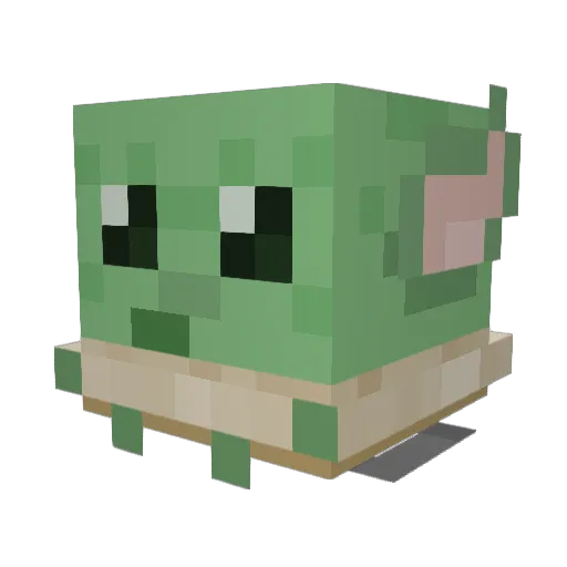 RattyGorilla Minecraft avatar head, 3D render