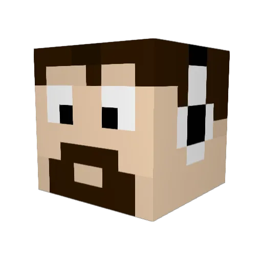 Ratty_Mills Minecraft avatar head, 3D render