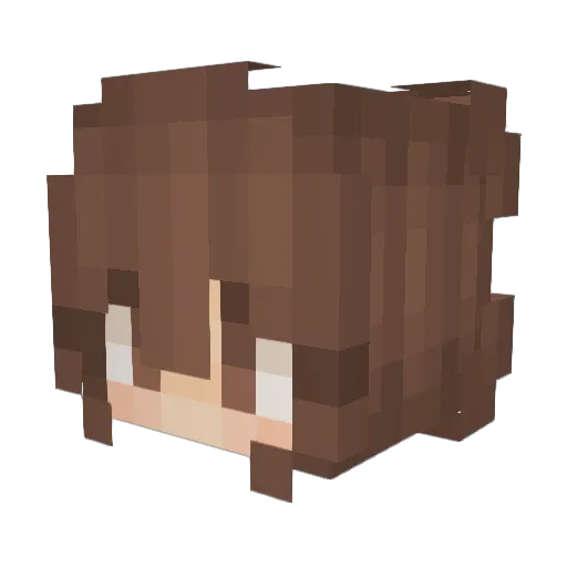 Ratwoman Minecraft avatar head, 3D render