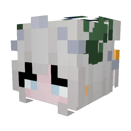 RatyVt Minecraft avatar head, 3D render