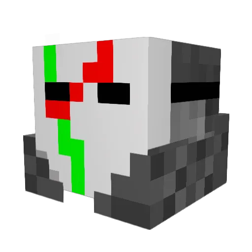 Ratz21 Minecraft avatar head, 3D render