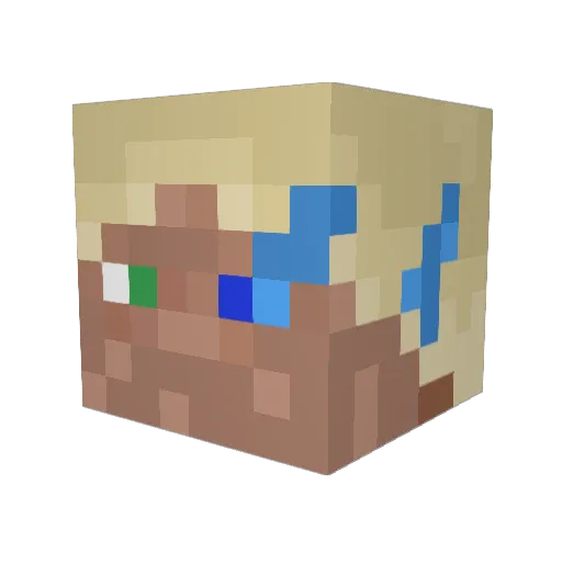 Ratze77 Minecraft avatar head, 3D render