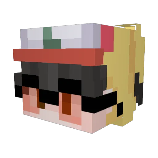 RatzillaREX Minecraft avatar head, 3D render