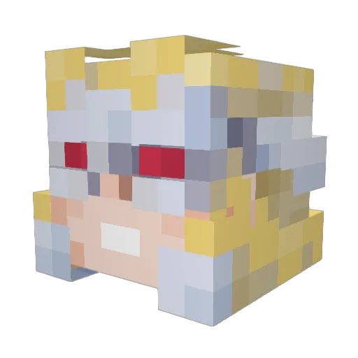 RauLeCreuset Minecraft avatar head, 3D render