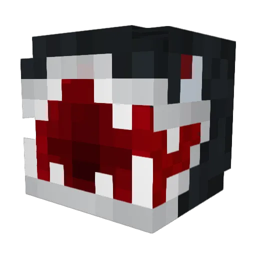 Raubfisch Minecraft avatar head, 3D render
