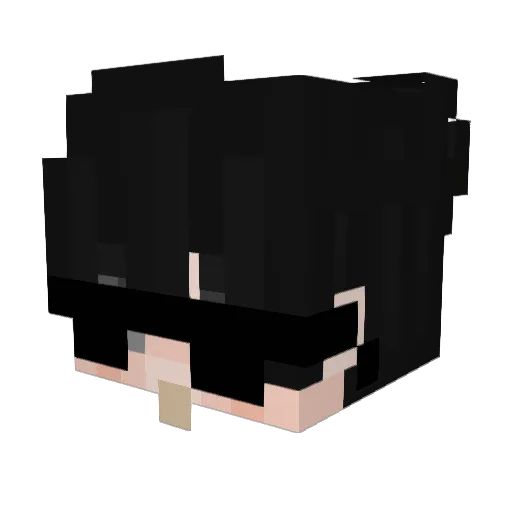 Rauchi Minecraft avatar head, 3D render