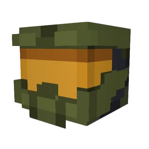 RaucousTurtle Minecraft avatar head, 3D render
