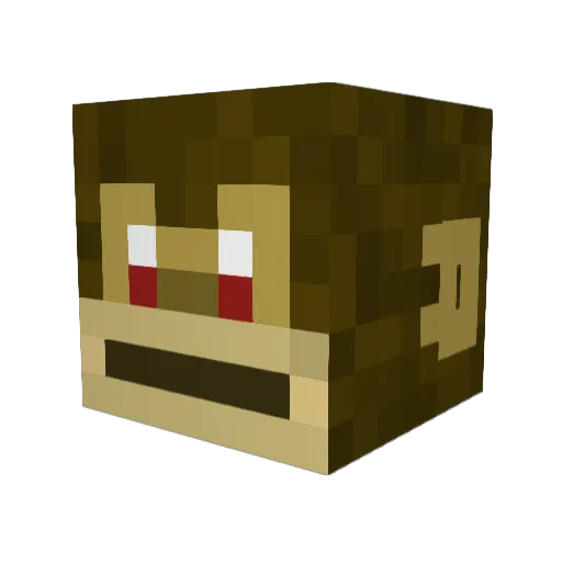 Raud100 Minecraft avatar head, 3D render