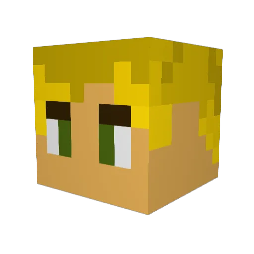 Rauge_ Minecraft avatar head, 3D render