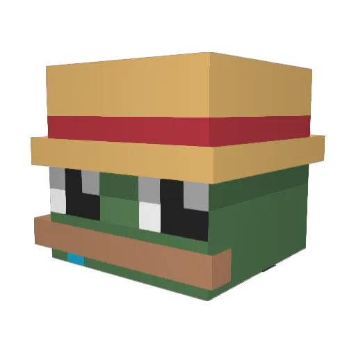 RaulFakerDopamin Minecraft avatar head, 3D render