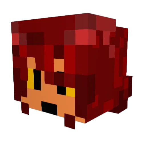 Raulinder Minecraft avatar head, 3D render