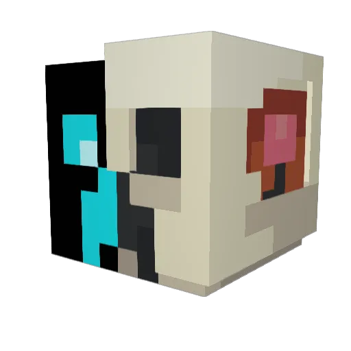 Raulisalive Minecraft avatar head, 3D render