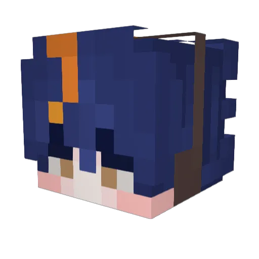 Raulpoke Minecraft avatar head, 3D render