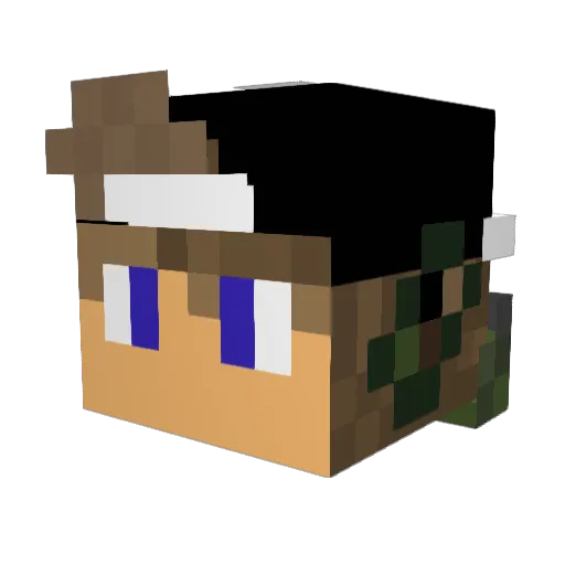 Raulyyyy Minecraft avatar head, 3D render