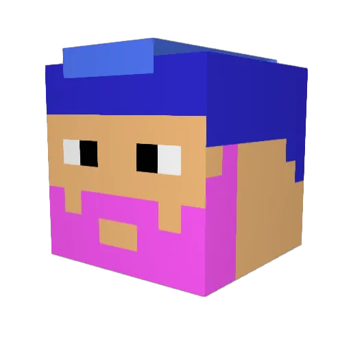 Raulzito019 Minecraft avatar head, 3D render