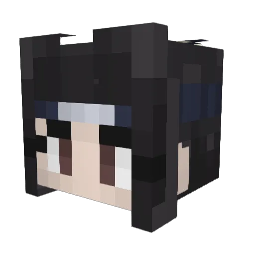 Raumeo Minecraft avatar head, 3D render