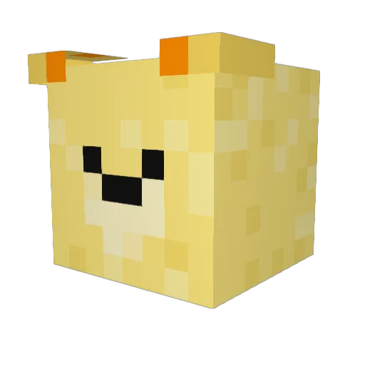 Raumfrosch Minecraft avatar head, 3D render